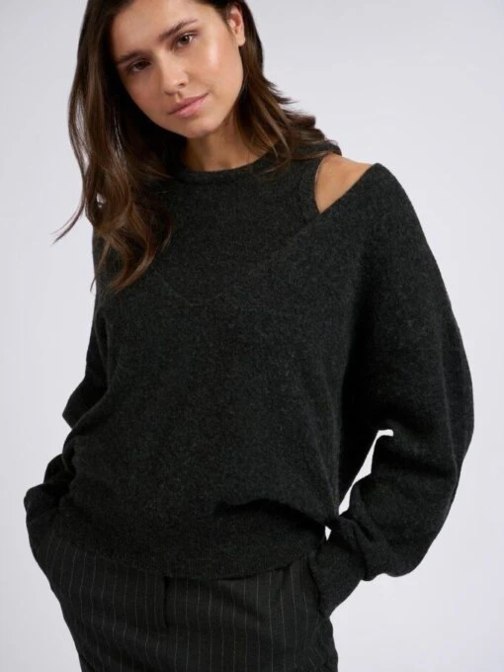 DEEP V-NECK SWEATER WITH TOP